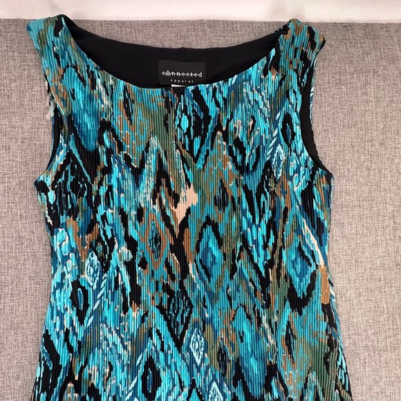 Connected Apparel Sleeveless Dress Evening Party Wear Layered 6 Pullover Stretch - Picture 4 of 13